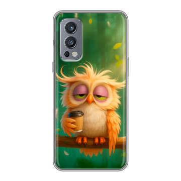 Силиконовый чехол на OnePlus Nord 2 с принтом сова Силиконовый чехол на OnePlus Nord 2 с принтом сова