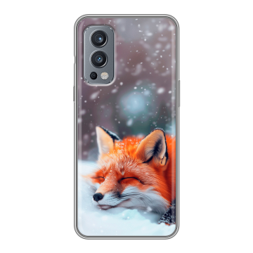 Силиконовый чехол на OnePlus Nord 2 с принтом лиса Силиконовый чехол на OnePlus Nord 2 с принтом лиса