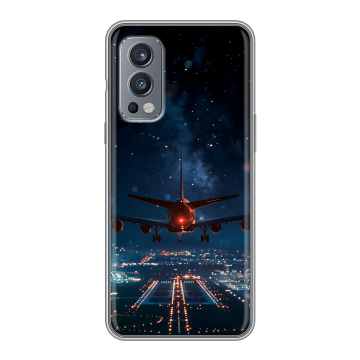 Силиконовый чехол на OnePlus Nord 2 с принтом самолет Силиконовый чехол на OnePlus Nord 2 с принтом самолет