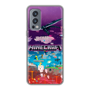 Силиконовый чехол на OnePlus Nord 2 с принтом Майнкрафт Minecraft Силиконовый чехол на OnePlus Nord 2 с принтом Майнкрафт Minecraft