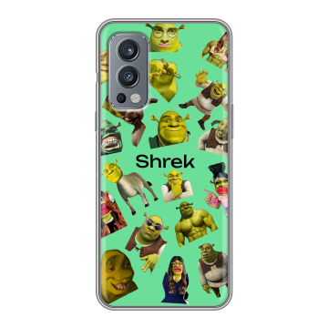 Силиконовый чехол на OnePlus Nord 2 с принтом Шрек Shrek Силиконовый чехол на OnePlus Nord 2 с принтом Шрек Shrek
