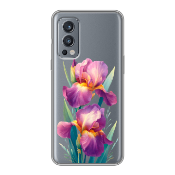 Силиконовый чехол на OnePlus Nord 2 с принтом Цветы орхидеи Силиконовый чехол на OnePlus Nord 2 с принтом Цветы орхидеи