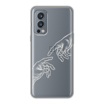 Силиконовый чехол на OnePlus Nord 2 с принтом Сотворение мира Силиконовый чехол на OnePlus Nord 2 с принтом Сотворение мира