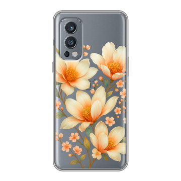 Силиконовый чехол на OnePlus Nord 2 с принтом Цветы Силиконовый чехол на OnePlus Nord 2 с принтом Цветы