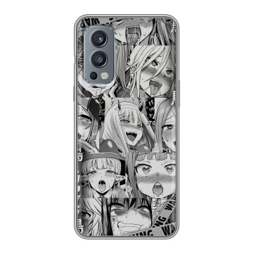 Силиконовый чехол на OnePlus Nord 2 с принтом Ahegao Ахегао Аниме