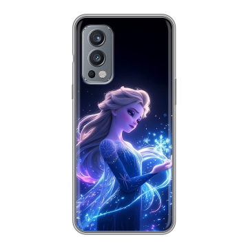 Силиконовый чехол на OnePlus Nord 2 с принтом Холодное сердце Frozen Силиконовый чехол на OnePlus Nord 2 с принтом Холодное сердце Frozen