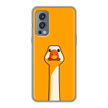 Силиконовый чехол на OnePlus Nord 2 с принтом Смешная утка