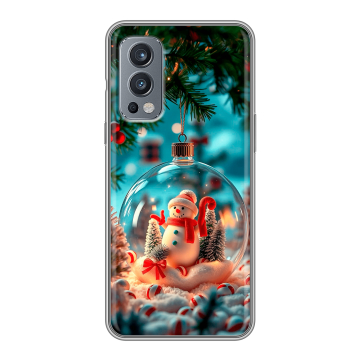 Силиконовый чехол на OnePlus Nord 2 с принтом Новый год Силиконовый чехол на OnePlus Nord 2 с принтом Новый год