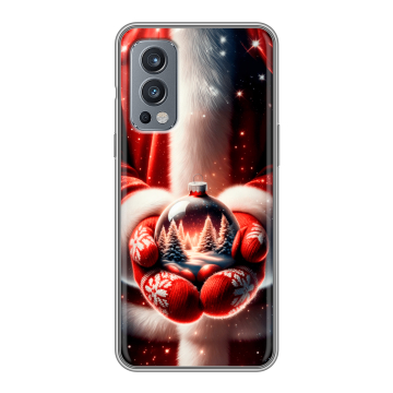 Силиконовый чехол на OnePlus Nord 2 с принтом Новый год Силиконовый чехол на OnePlus Nord 2 с принтом Новый год