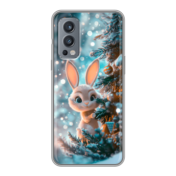 Силиконовый чехол на OnePlus Nord 2 с принтом Новый год Силиконовый чехол на OnePlus Nord 2 с принтом Новый год