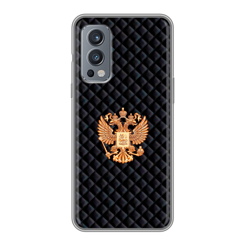 Силиконовый чехол на OnePlus Nord 2 с принтом Герб России принт Силиконовый чехол на OnePlus Nord 2 с принтом Герб России принт