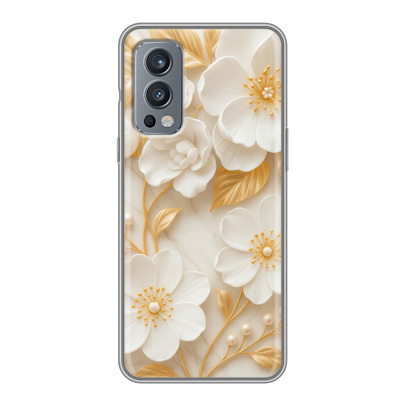 Силиконовый чехол на OnePlus Nord 2 с принтом Цветы Силиконовый чехол на OnePlus Nord 2 с принтом Цветы