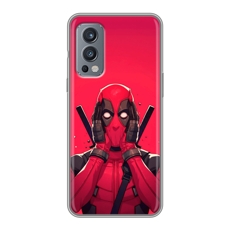 Силиконовый чехол на OnePlus Nord 2 с принтом Дедпул Deadpool Силиконовый чехол на OnePlus Nord 2 с принтом Дедпул Deadpool