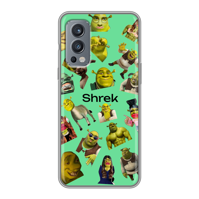 Силиконовый чехол на OnePlus Nord 2 с принтом Шрек Shrek Силиконовый чехол на OnePlus Nord 2 с принтом Шрек Shrek