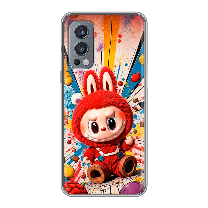 Силиконовый чехол на OnePlus Nord 2 с принтом Labubu Лабубу Силиконовый чехол на OnePlus Nord 2 с принтом Labubu Лабубу