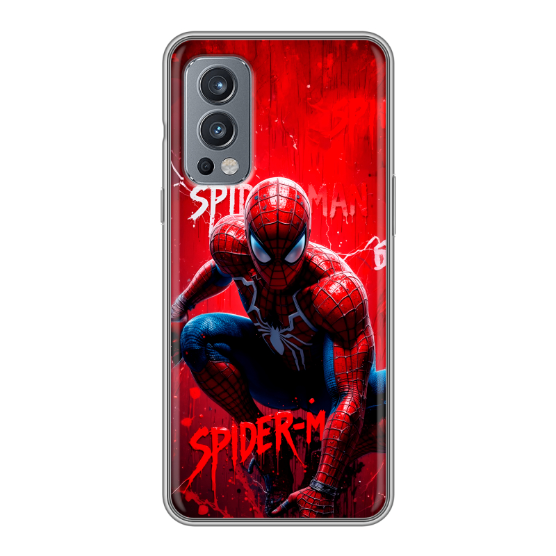 Силиконовый чехол на OnePlus Nord 2 с принтом Spiderman Человек паук Силиконовый чехол на OnePlus Nord 2 с принтом Spiderman Человек паук
