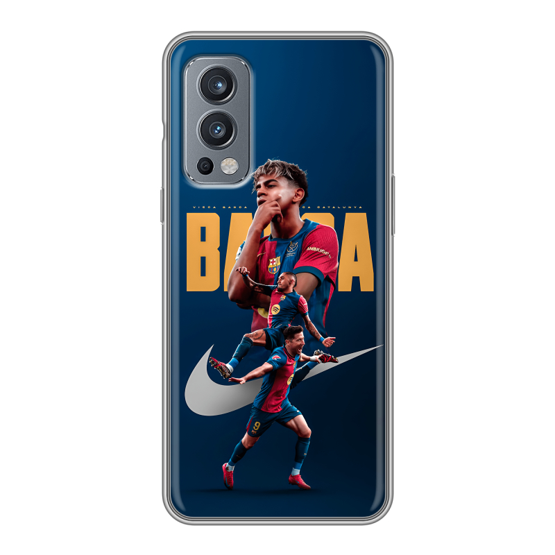 Силиконовый чехол на OnePlus Nord 2 с принтом Барселона Barca Yamal Силиконовый чехол на OnePlus Nord 2 с принтом Барселона Barca Yamal