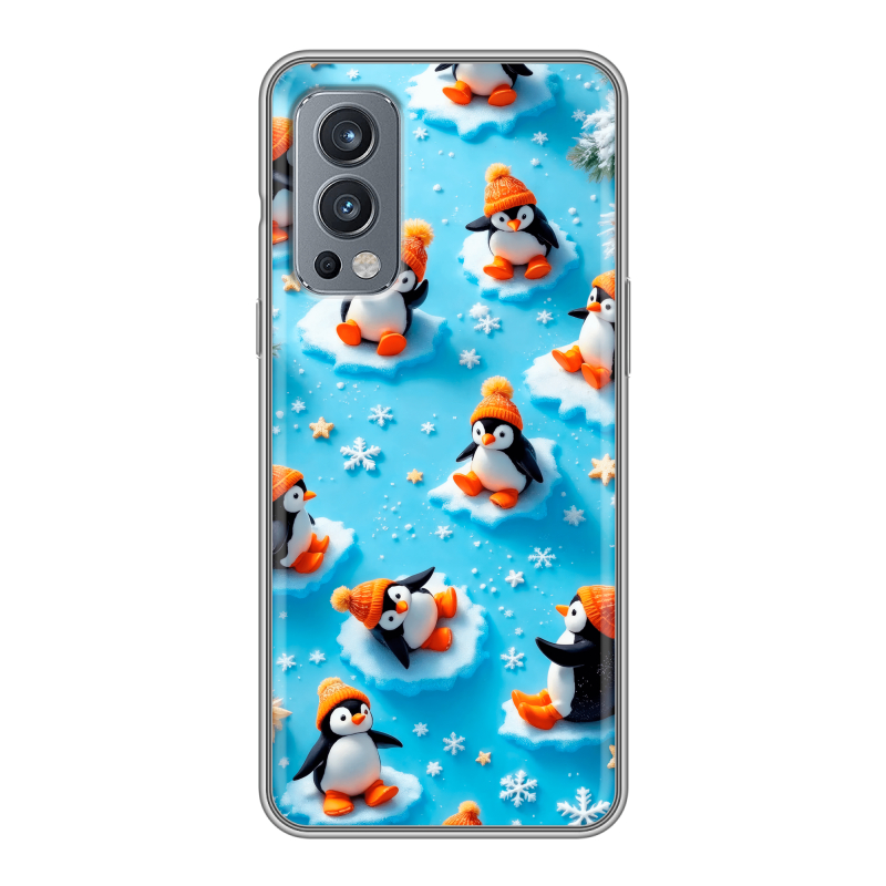 Силиконовый чехол на OnePlus Nord 2 с принтом Новый год Силиконовый чехол на OnePlus Nord 2 с принтом Новый год