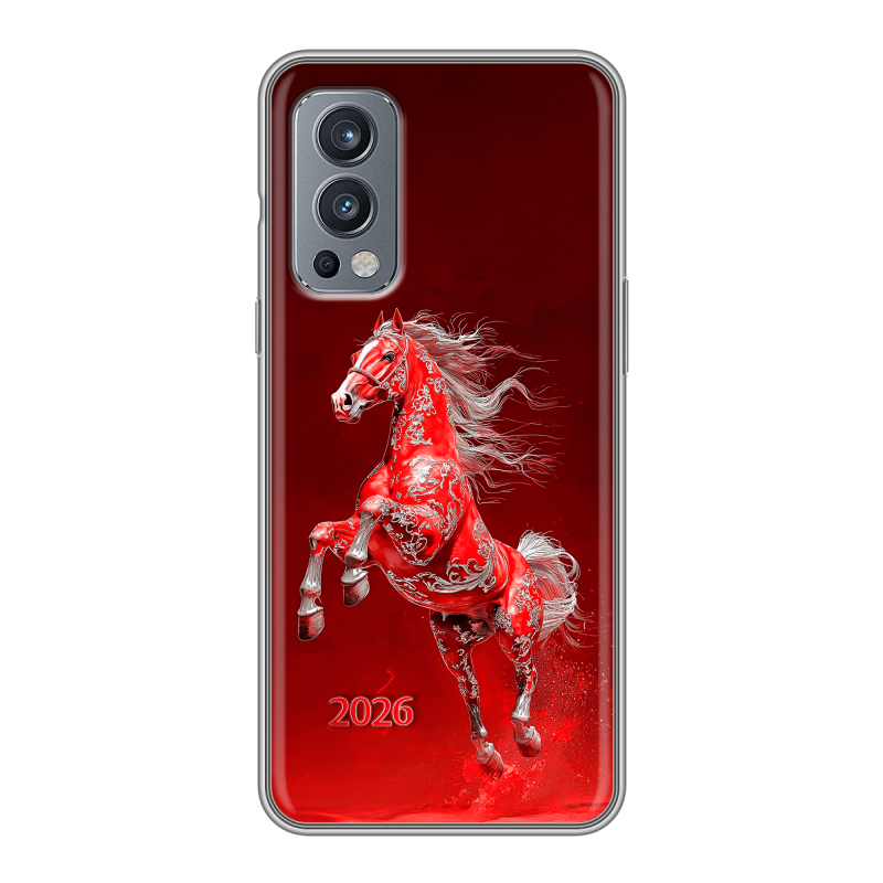 Силиконовый чехол на OnePlus Nord 2 с принтом Новый год Силиконовый чехол на OnePlus Nord 2 с принтом Новый год