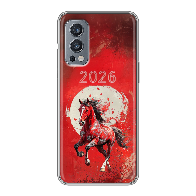 Силиконовый чехол на OnePlus Nord 2 с принтом Новый год Силиконовый чехол на OnePlus Nord 2 с принтом Новый год