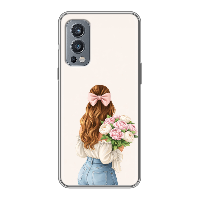 Силиконовый чехол на OnePlus Nord 2 с принтом женский Силиконовый чехол на OnePlus Nord 2 с принтом женский