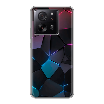Силиконовый чехол на Xiaomi 13T с принтом Геометрия неона Силиконовый чехол на Xiaomi 13T с принтом Геометрия неона