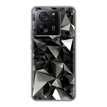 Силиконовый чехол на Xiaomi 13T с принтом Черные кристаллы Силиконовый чехол на Xiaomi 13T с принтом Черные кристаллы
