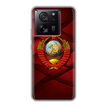 Силиконовый чехол на Xiaomi 13T с принтом Герб СССР Силиконовый чехол на Xiaomi 13T с принтом Герб СССР