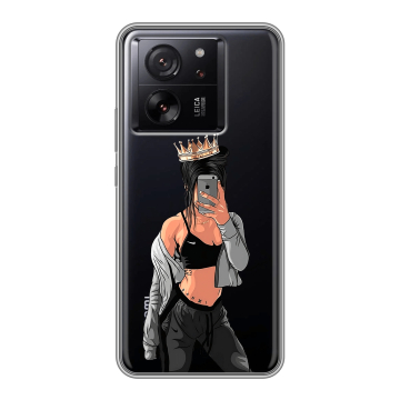 Силиконовый чехол на Xiaomi 13T с принтом Женские принты Силиконовый чехол на Xiaomi 13T с принтом Женские принты