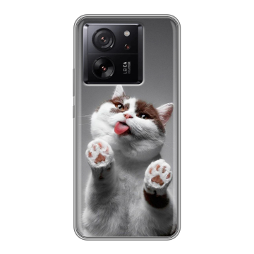 Силиконовый чехол на Xiaomi 13T с принтом Коты Силиконовый чехол на Xiaomi 13T с принтом Коты