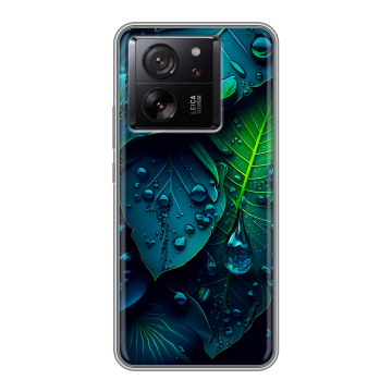 Силиконовый чехол на Xiaomi 13T с принтом Листья Силиконовый чехол на Xiaomi 13T с принтом Листья
