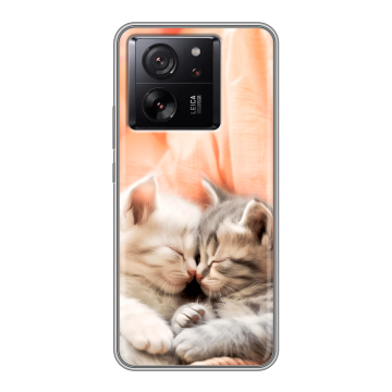 Силиконовый чехол на Xiaomi 13T с принтом Котята Силиконовый чехол на Xiaomi 13T с принтом Котята