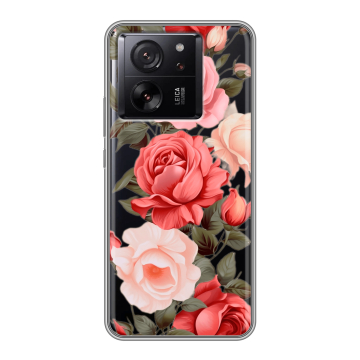 Силиконовый чехол на Xiaomi 13T с принтом Розы