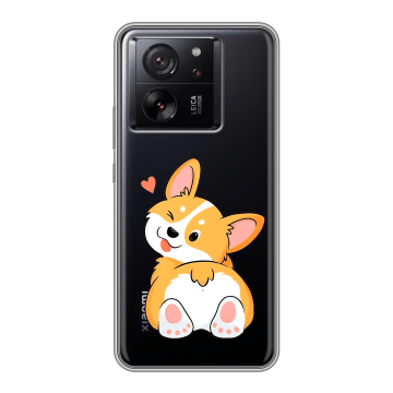 Силиконовый чехол на Xiaomi 13T с принтом Корги
