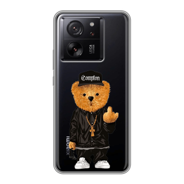 Силиконовый чехол на Xiaomi 13T с принтом Плюшевый медведь