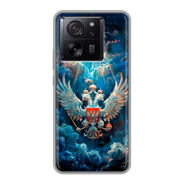 Силиконовый чехол на Xiaomi 13T с принтом Герб флаг России