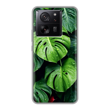 Силиконовый чехол на Xiaomi 13T с принтом Листья