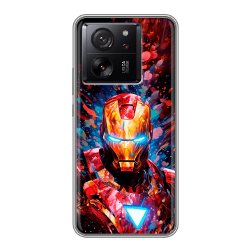Силиконовый чехол на Xiaomi 13T с принтом Железный человек Ironman Силиконовый чехол на Xiaomi 13T с принтом Железный человек Ironman