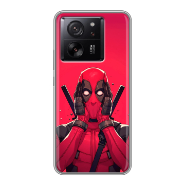 Силиконовый чехол на Xiaomi 13T с принтом Дедпул Deadpool Силиконовый чехол на Xiaomi 13T с принтом Дедпул Deadpool