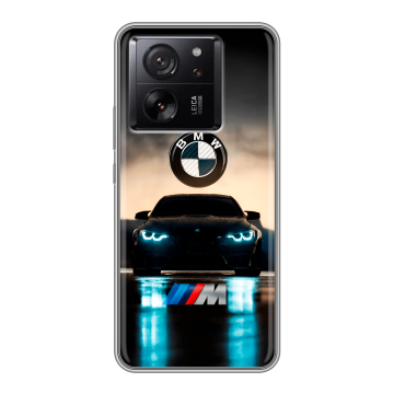 Силиконовый чехол на Xiaomi 13T с принтом БМВ BMW Силиконовый чехол на Xiaomi 13T с принтом БМВ BMW