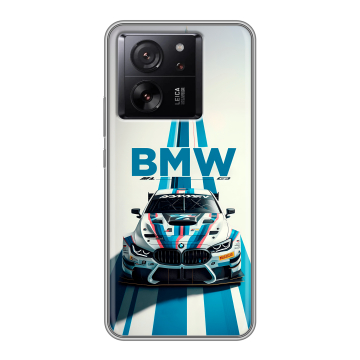 Силиконовый чехол на Xiaomi 13T с принтом БМВ BMW Силиконовый чехол на Xiaomi 13T с принтом БМВ BMW
