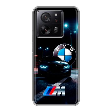 Силиконовый чехол на Xiaomi 13T с принтом БМВ BMW Силиконовый чехол на Xiaomi 13T с принтом БМВ BMW