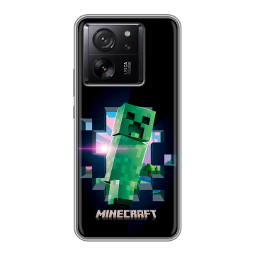 Силиконовый чехол на Xiaomi 13T с принтом Майнкрафт Minecraft Силиконовый чехол на Xiaomi 13T с принтом Майнкрафт Minecraft