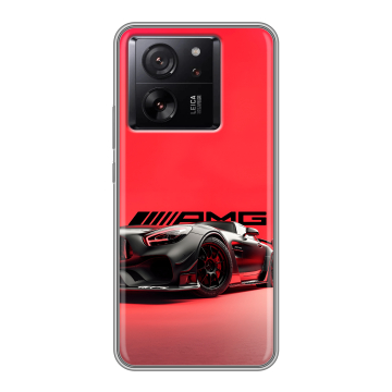 Силиконовый чехол на Xiaomi 13T с принтом Мерседес Mercedes AMG Силиконовый чехол на Xiaomi 13T с принтом Мерседес Mercedes AMG