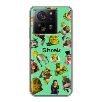 Силиконовый чехол на Xiaomi 13T с принтом Шрек Shrek Силиконовый чехол на Xiaomi 13T с принтом Шрек Shrek