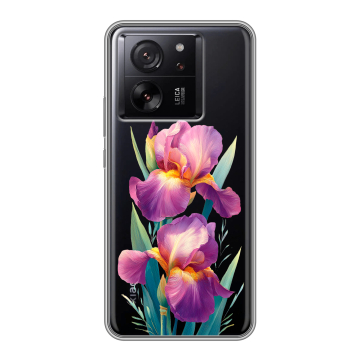 Силиконовый чехол на Xiaomi 13T с принтом Цветы орхидеи Силиконовый чехол на Xiaomi 13T с принтом Цветы орхидеи