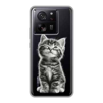 Силиконовый чехол на Xiaomi 13T с принтом Котенок
