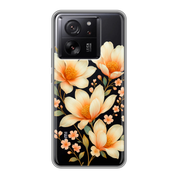 Силиконовый чехол на Xiaomi 13T с принтом Цветы Силиконовый чехол на Xiaomi 13T с принтом Цветы