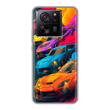 Силиконовый чехол на Xiaomi 13T с принтом Тачки Силиконовый чехол на Xiaomi 13T с принтом Тачки