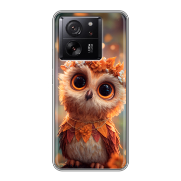 Силиконовый чехол на Xiaomi 13T с принтом Милая сова Силиконовый чехол на Xiaomi 13T с принтом Милая сова